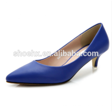 2016 femmes de mode magazine pompes, 5 cm en peau de mouton femmes chaussures, talons bas bout pointu confortables chaussures de bureau de haute qualité chaussures